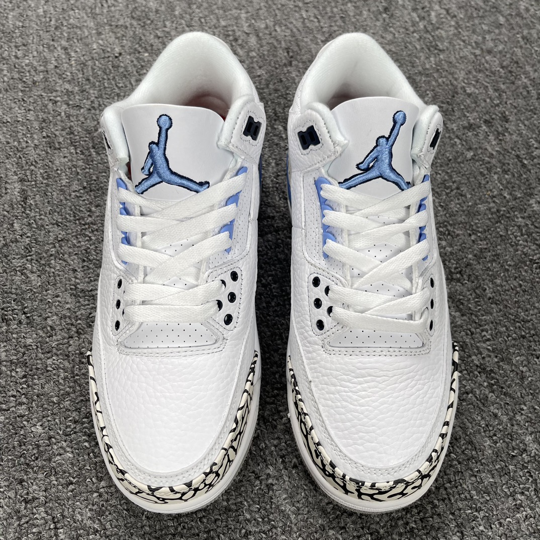 AirJordan3UNCAJ3乔3北卡蓝白爆蓝裂纹中篮帮球鞋CT8532-104尺码36-47.5全码