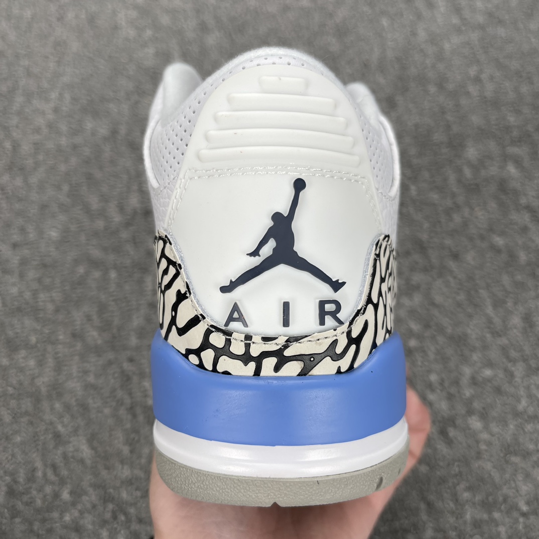 AirJordan3UNCAJ3乔3北卡蓝白爆蓝裂纹中篮帮球鞋CT8532-104尺码36-47.5全码