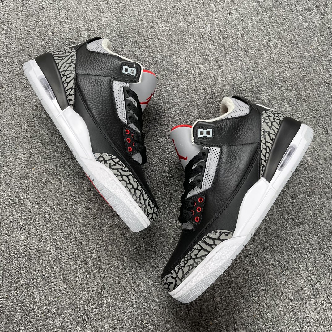 AirJordan3RetroBlackCement2018AJ3乔3复刻黑水泥854262-001尺码