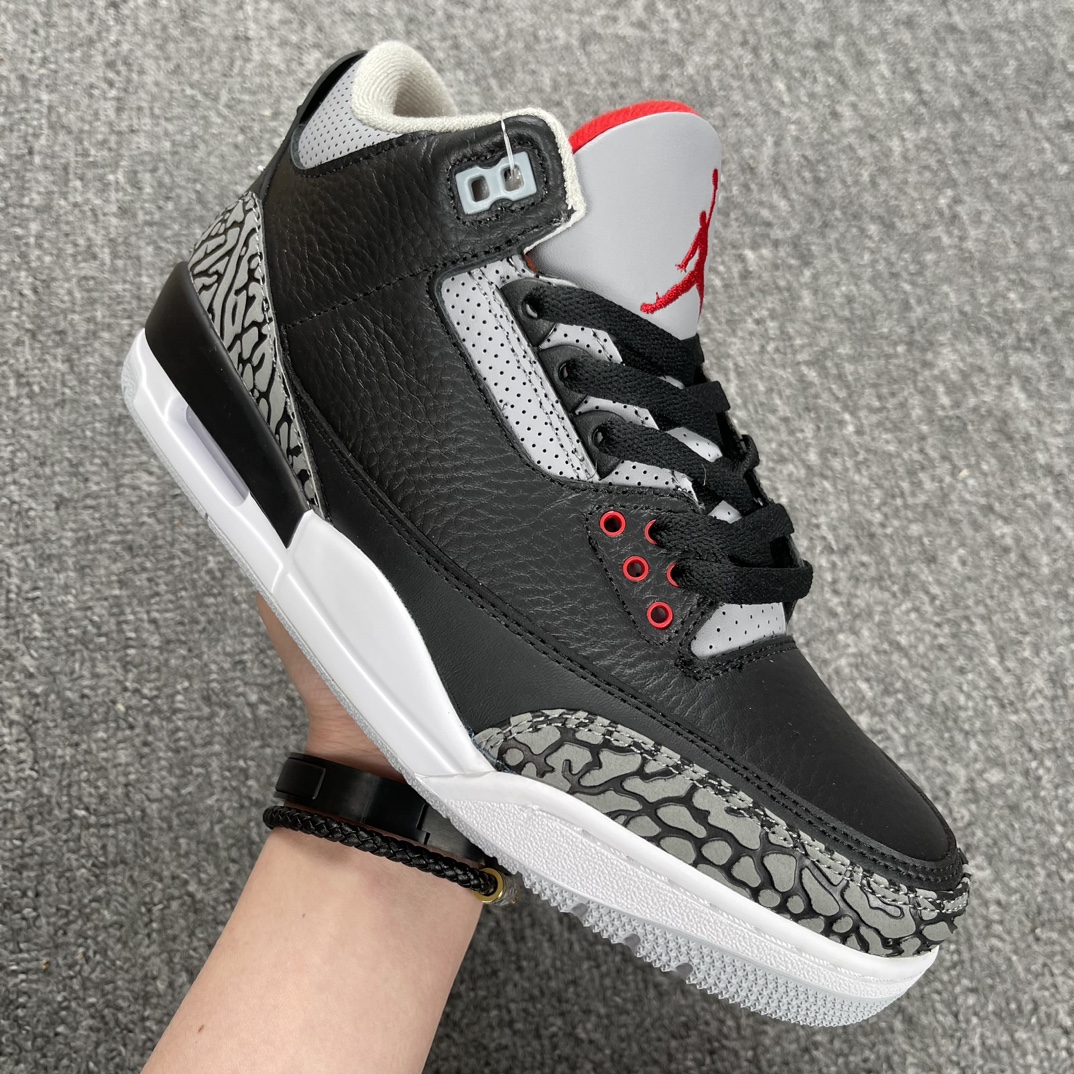 AirJordan3RetroBlackCement2018AJ3乔3复刻黑水泥854262-001尺码