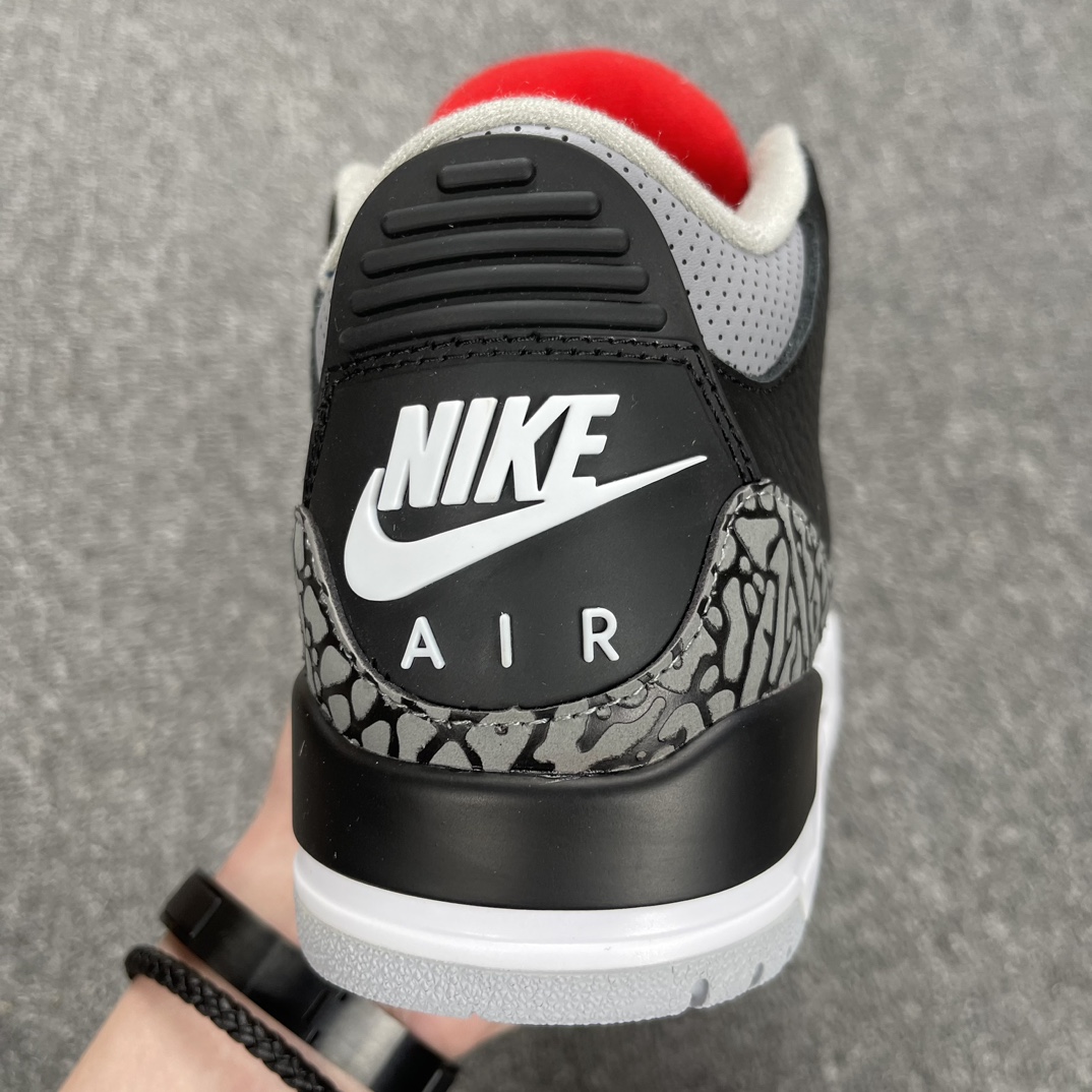 AirJordan3RetroBlackCement2018AJ3乔3复刻黑水泥854262-001尺码