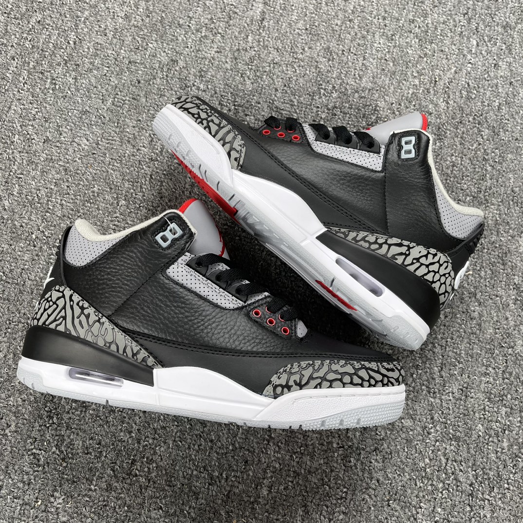 AirJordan3RetroBlackCement2018AJ3乔3复刻黑水泥854262-001尺码