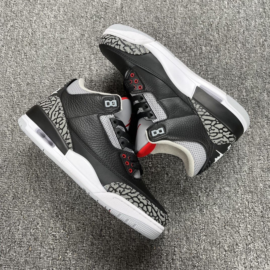 AirJordan3RetroBlackCement2018AJ3乔3复刻黑水泥854262-001尺码