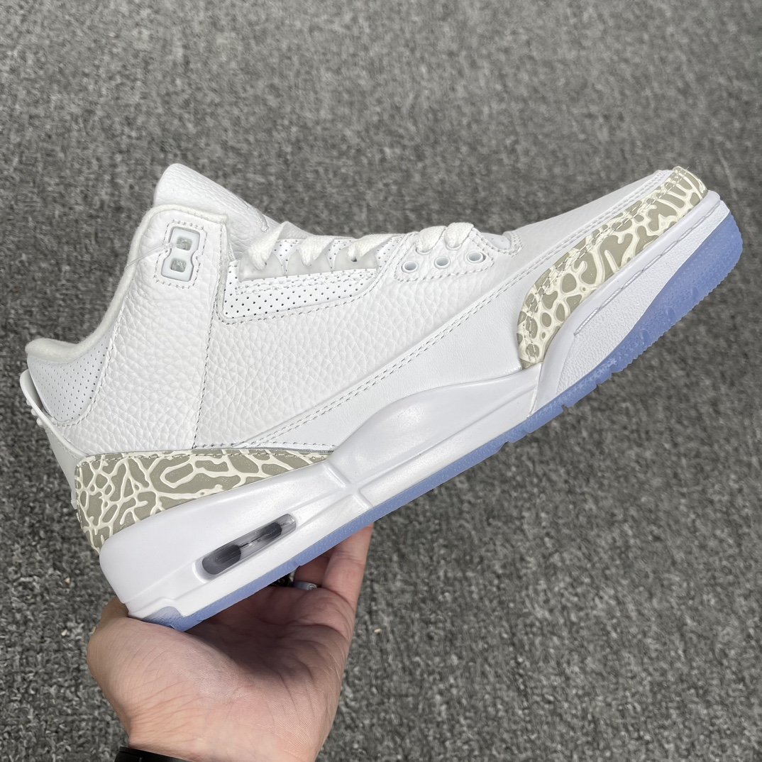 AirJordan“PureMoney”AJ3乔3纯白爆裂136064-111尺码36-47.5全码开冲