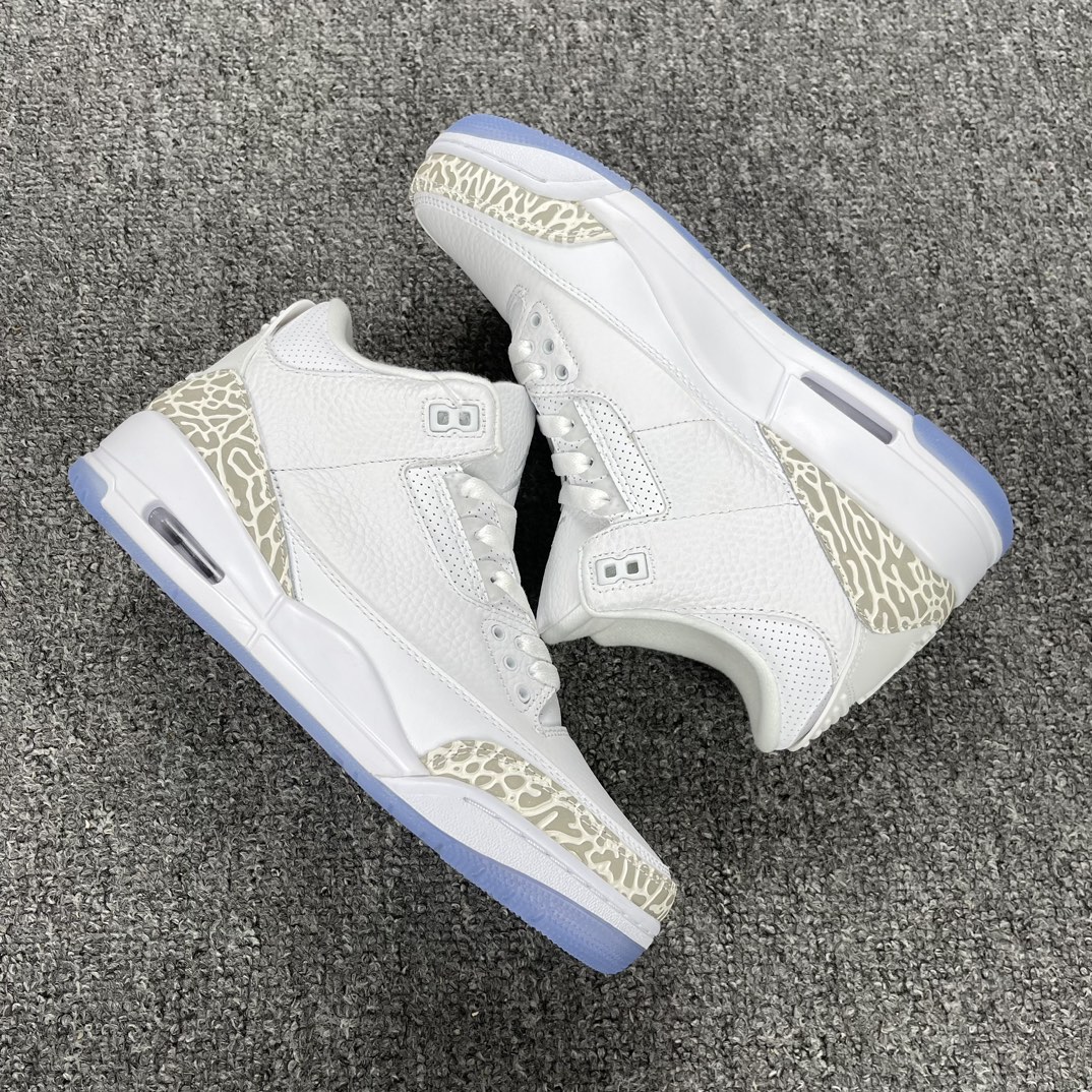 AirJordan“PureMoney”AJ3乔3纯白爆裂136064-111尺码36-47.5全码开冲