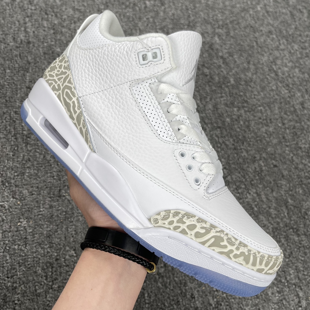 AirJordan“PureMoney”AJ3乔3纯白爆裂136064-111尺码36-47.5全码开冲