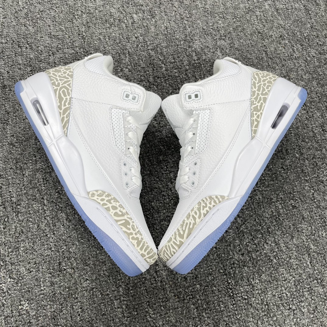 AirJordan“PureMoney”AJ3乔3纯白爆裂136064-111尺码36-47.5全码开冲