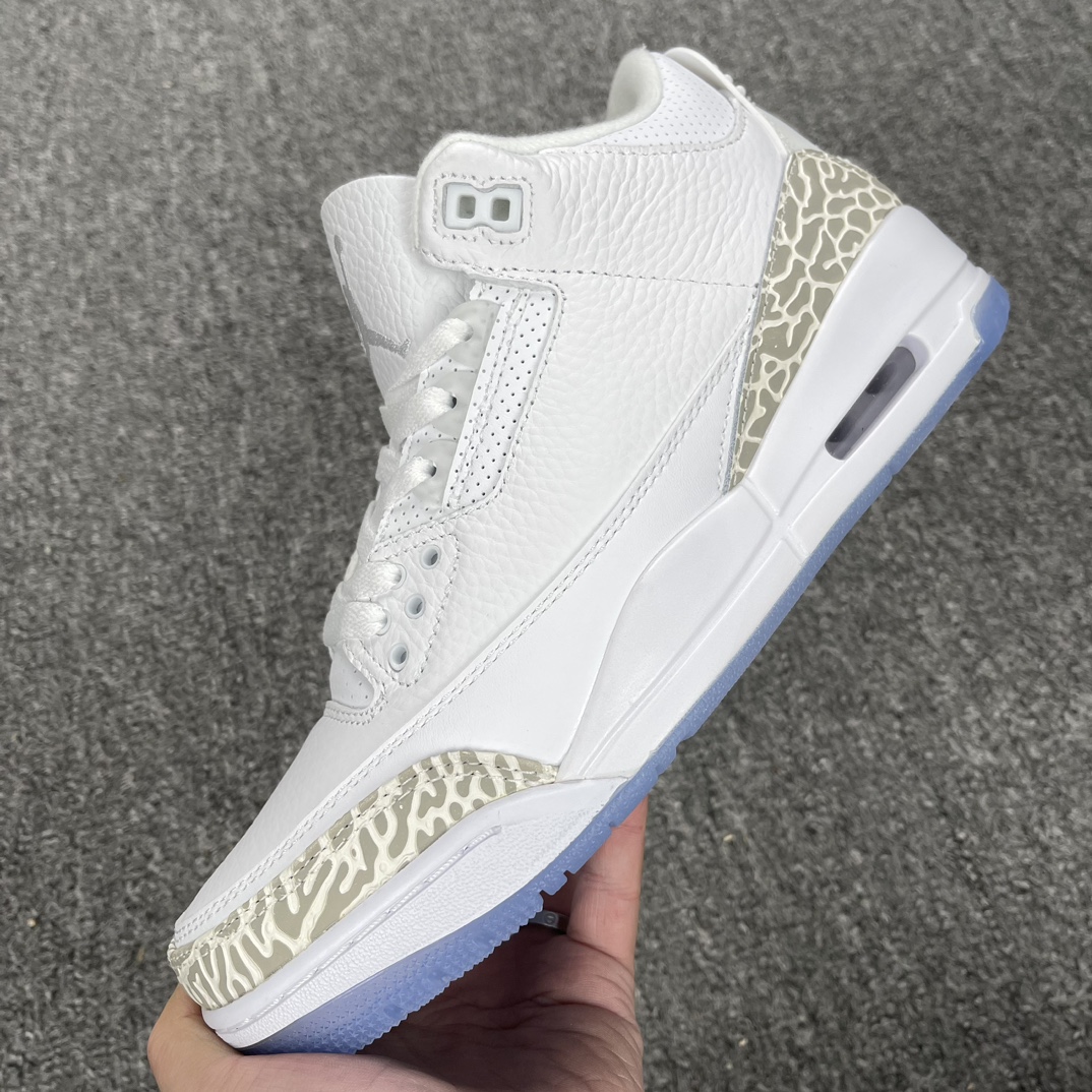 AirJordan“PureMoney”AJ3乔3纯白爆裂136064-111尺码36-47.5全码开冲