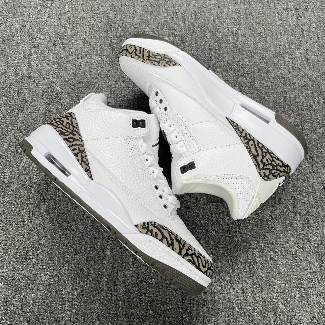 外贸大厂AirJordan3福利冲量24色AirJordan3小摩卡配色实拍如图尺码36-47.5全码开