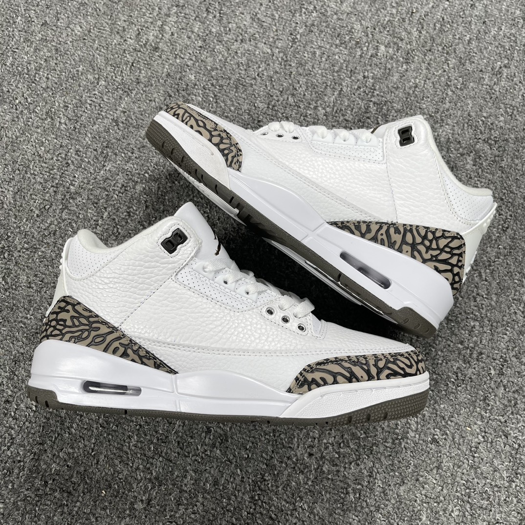 外贸大厂AirJordan3福利冲量24色AirJordan3小摩卡配色实拍如图尺码36-47.5全码开