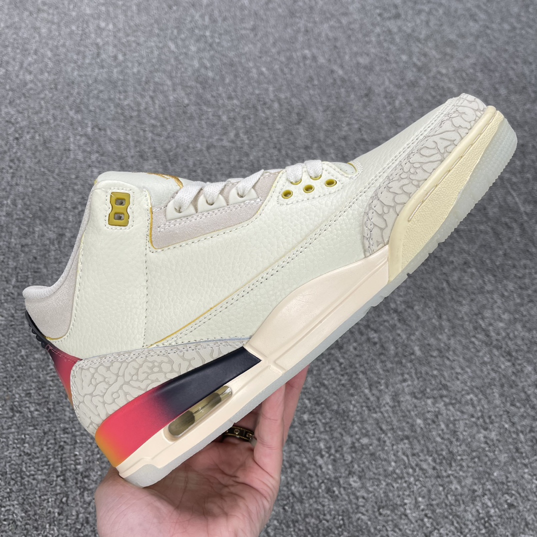 J.BalvinxAirJordan3RetroAJ3乔3彩虹渐变FN0344-901尺码36-47.5