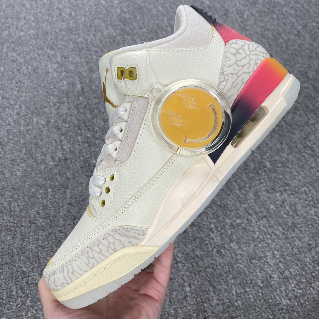 J.BalvinxAirJordan3RetroAJ3乔3彩虹渐变FN0344-901尺码36-47.5