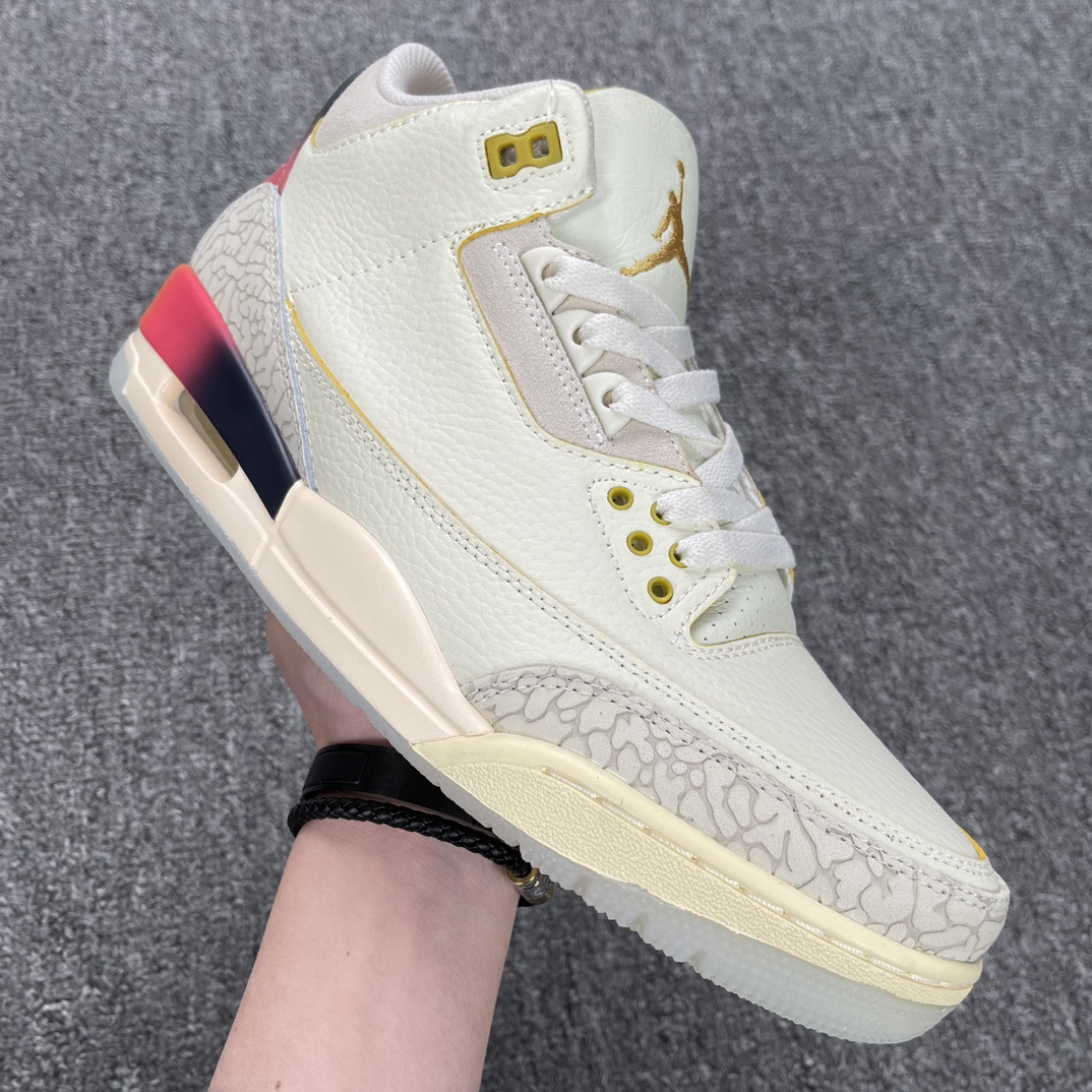 J.BalvinxAirJordan3RetroAJ3乔3彩虹渐变FN0344-901尺码36-47.5