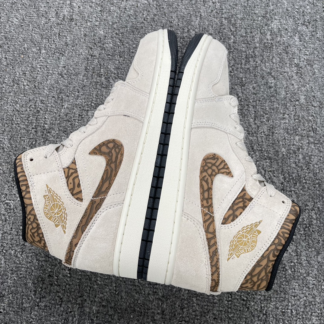 AJMid米灰棕尺码:39-44.5福利特价-AirJordan1Mid米灰棕DZ4129-102