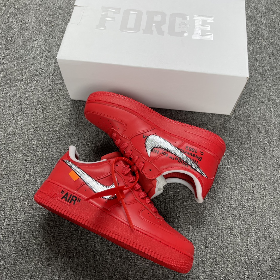 OWAF1尺码:39-47.5纯原出品-OFF-WHITEXAirForce1红色艺术馆AO4297-6