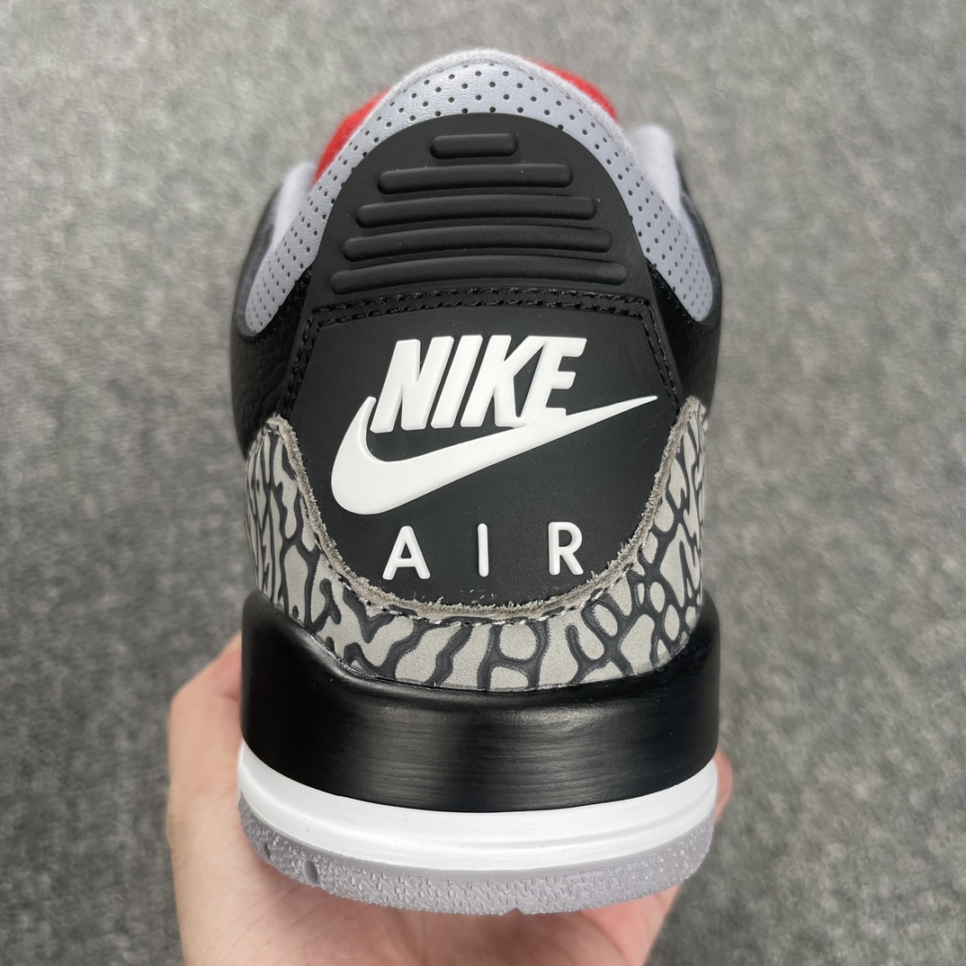 外贸版本-AirJordan3RetroBlackCementAJ3黑水泥854262-001尺码40.