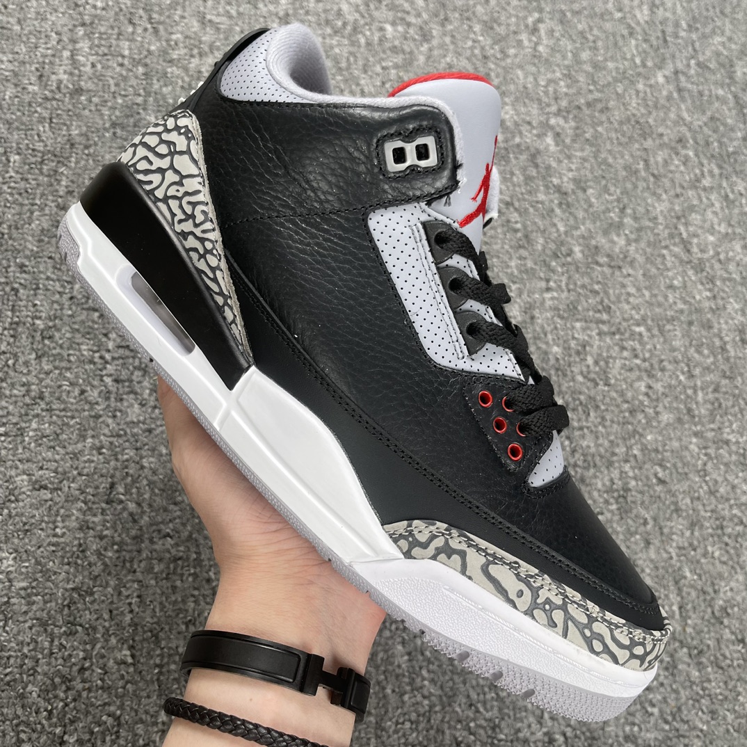 外贸版本-AirJordan3RetroBlackCementAJ3黑水泥854262-001尺码40.