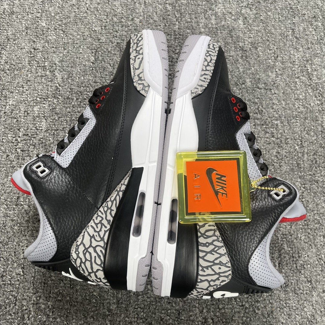 外贸版本-AirJordan3RetroBlackCementAJ3黑水泥854262-001尺码40.