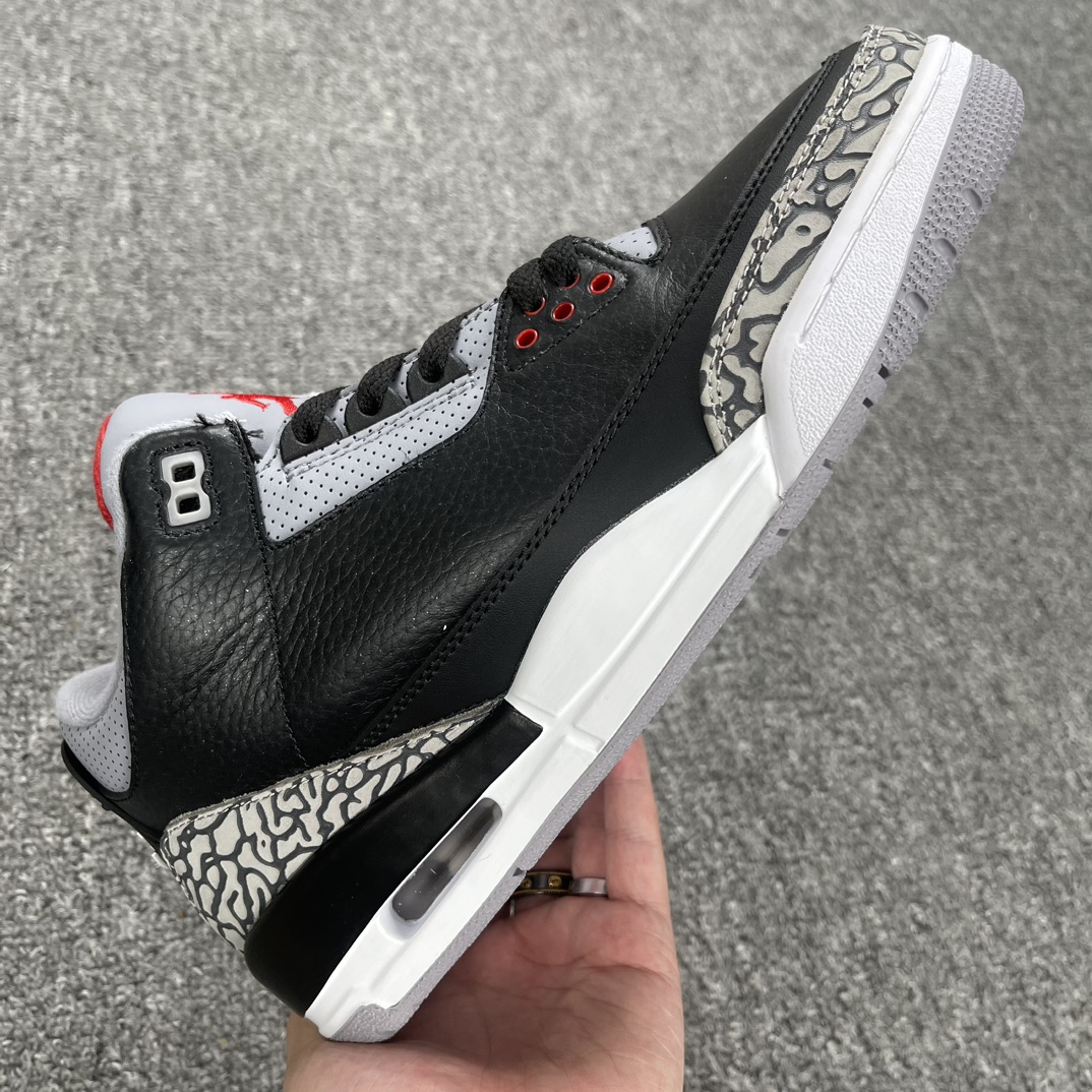 外贸版本-AirJordan3RetroBlackCementAJ3黑水泥854262-001尺码40.