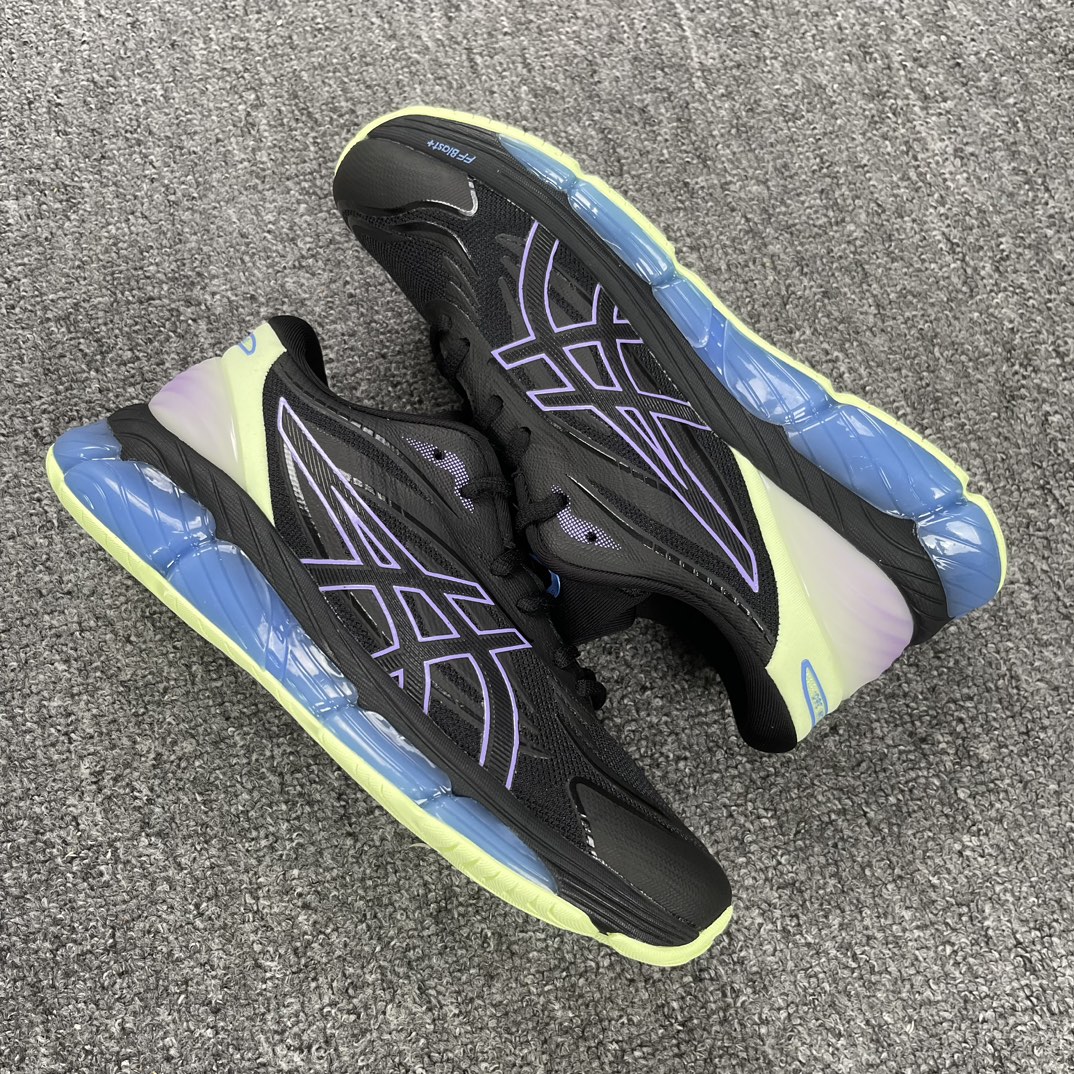 版本亚瑟士Asics-Gel-Quantum360-8代网面舒适日常网布耐磨低帮休闲跑步鞋男款-黑紫货号