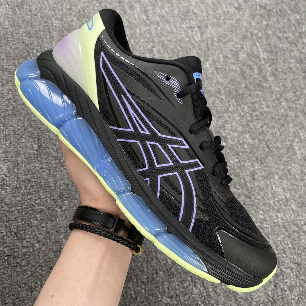 版本亚瑟士Asics-Gel-Quantum360-8代网面舒适日常网布耐磨低帮休闲跑步鞋男款-黑紫货号