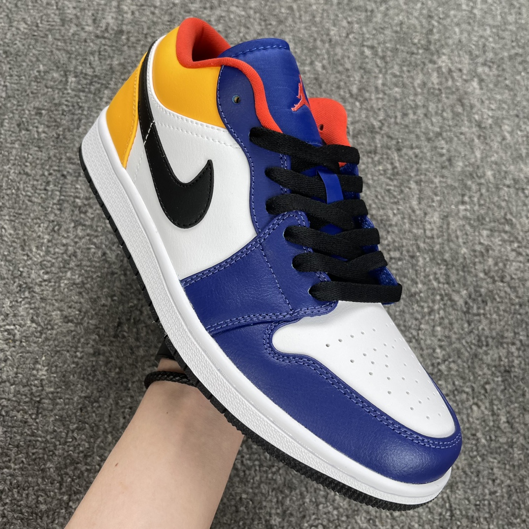 版本AirJordan1Low蓝黄色货号553558-123全系列市场第一梯队的品质巅峰顶级过验的品质打