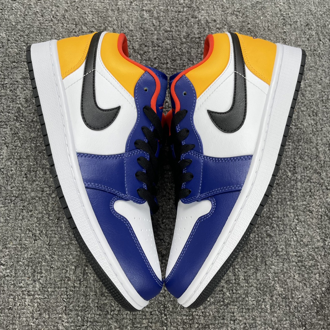 版本AirJordan1Low蓝黄色货号553558-123全系列市场第一梯队的品质巅峰顶级过验的品质打