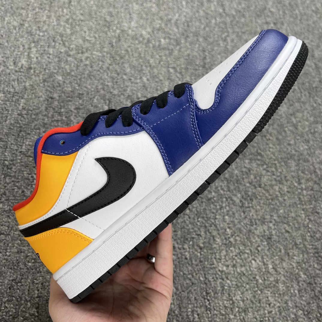 版本AirJordan1Low蓝黄色货号553558-123全系列市场第一梯队的品质巅峰顶级过验的品质打