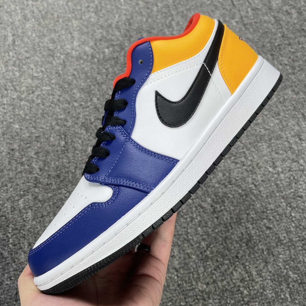 版本AirJordan1Low蓝黄色货号553558-123全系列市场第一梯队的品质巅峰顶级过验的品质打