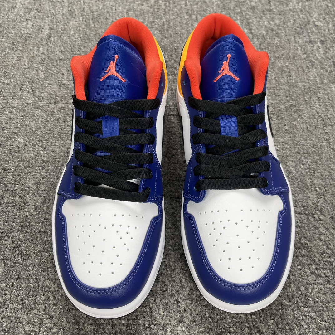 版本AirJordan1Low蓝黄色货号553558-123全系列市场第一梯队的品质巅峰顶级过验的品质打