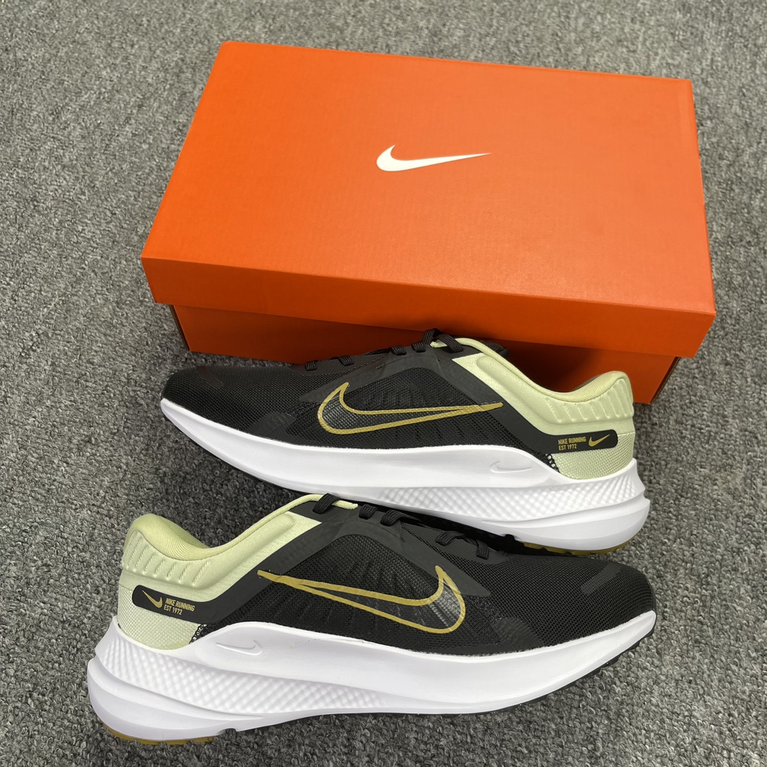 福利特价新增五色天猫原装#品相自观NikeQust4Qust5缓震休闲跑鞋黑棕DA0204-0...54