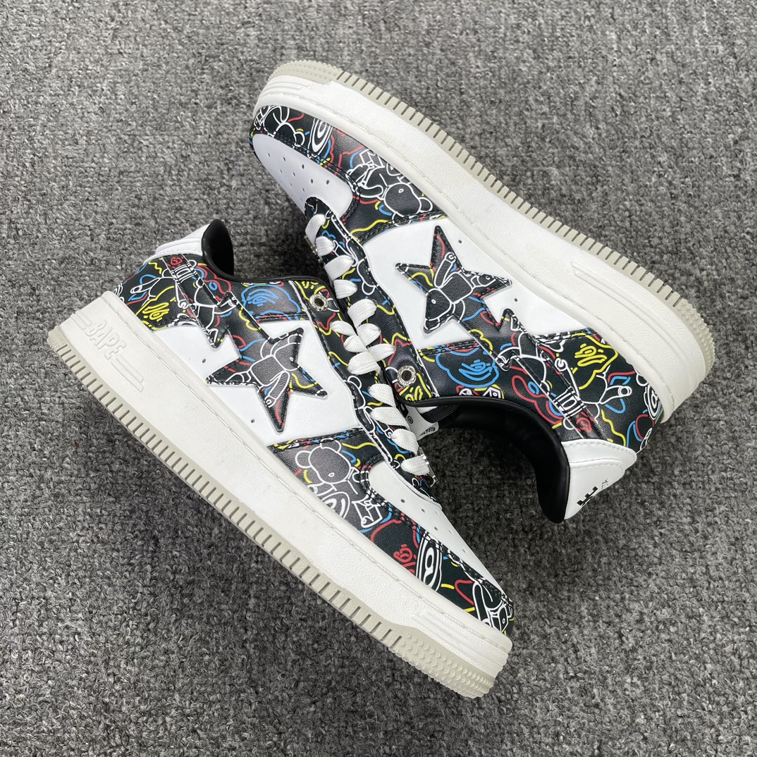  H版 纯原 A BATHING APE STA  经典潮流 时尚板鞋 男女同款  BAPE STA 是