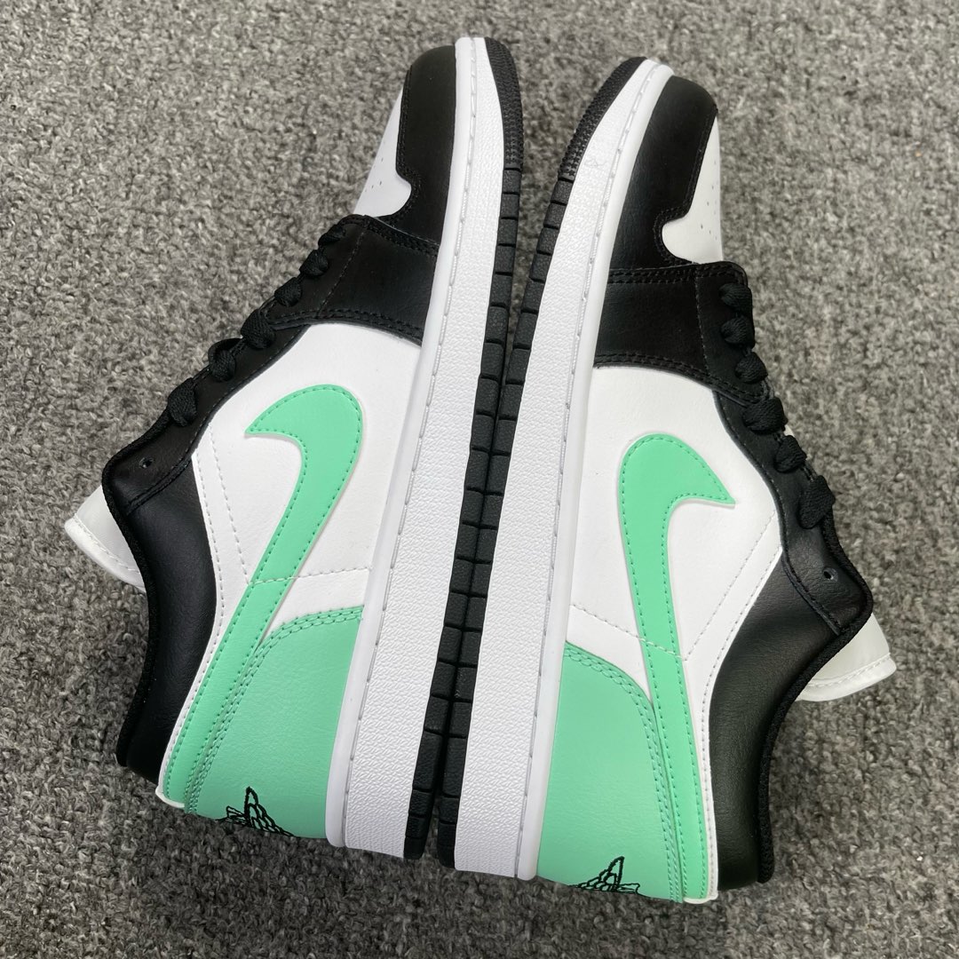 版本 Air Jordan 1 Low 白绿色 货号：553558-131 市场第一梯队的品质 巅峰顶级