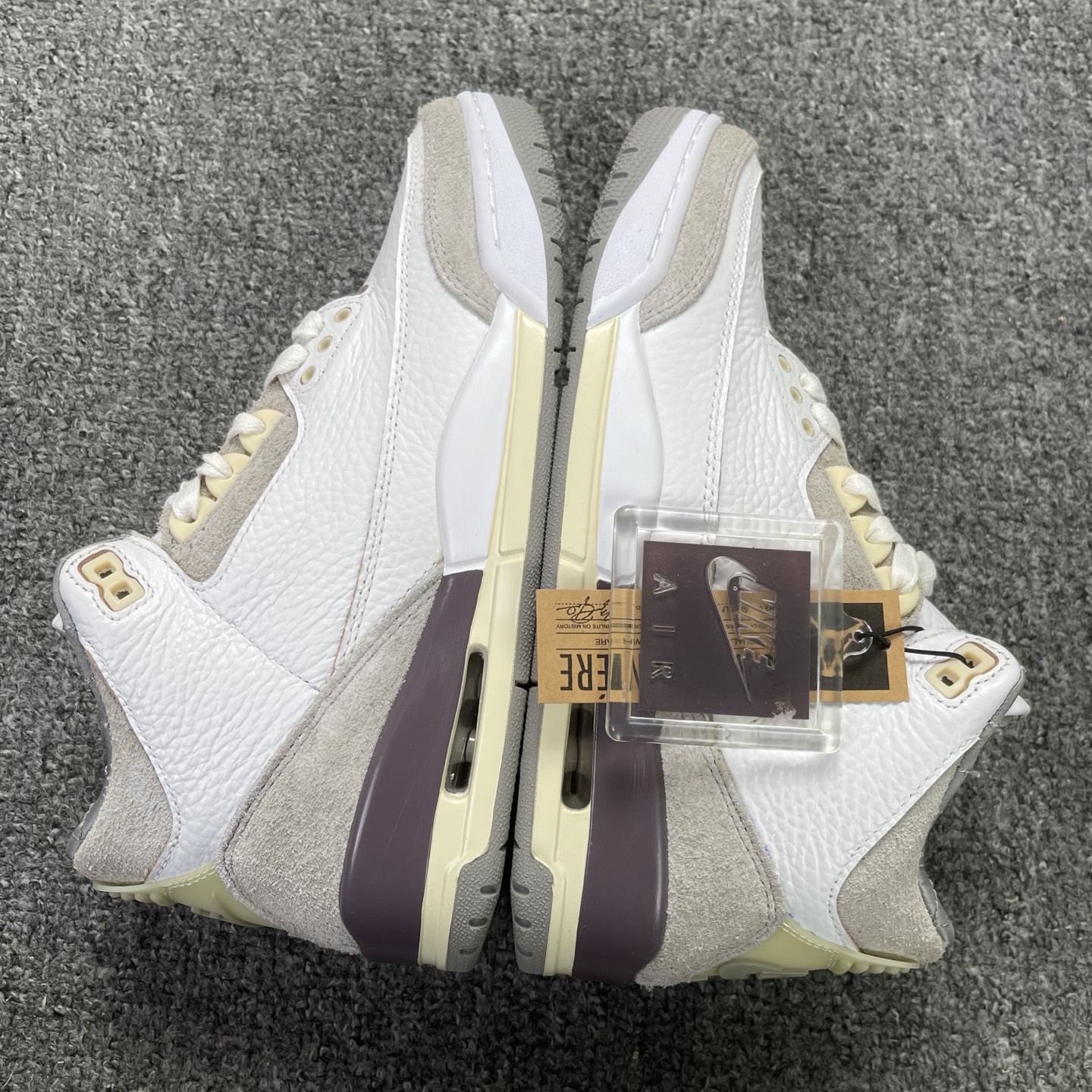   外贸渠道🔻大厂顶级品质福利 Air Jordan 3 AMM 米白灰 实拍  市场一线的品质 原皮 
