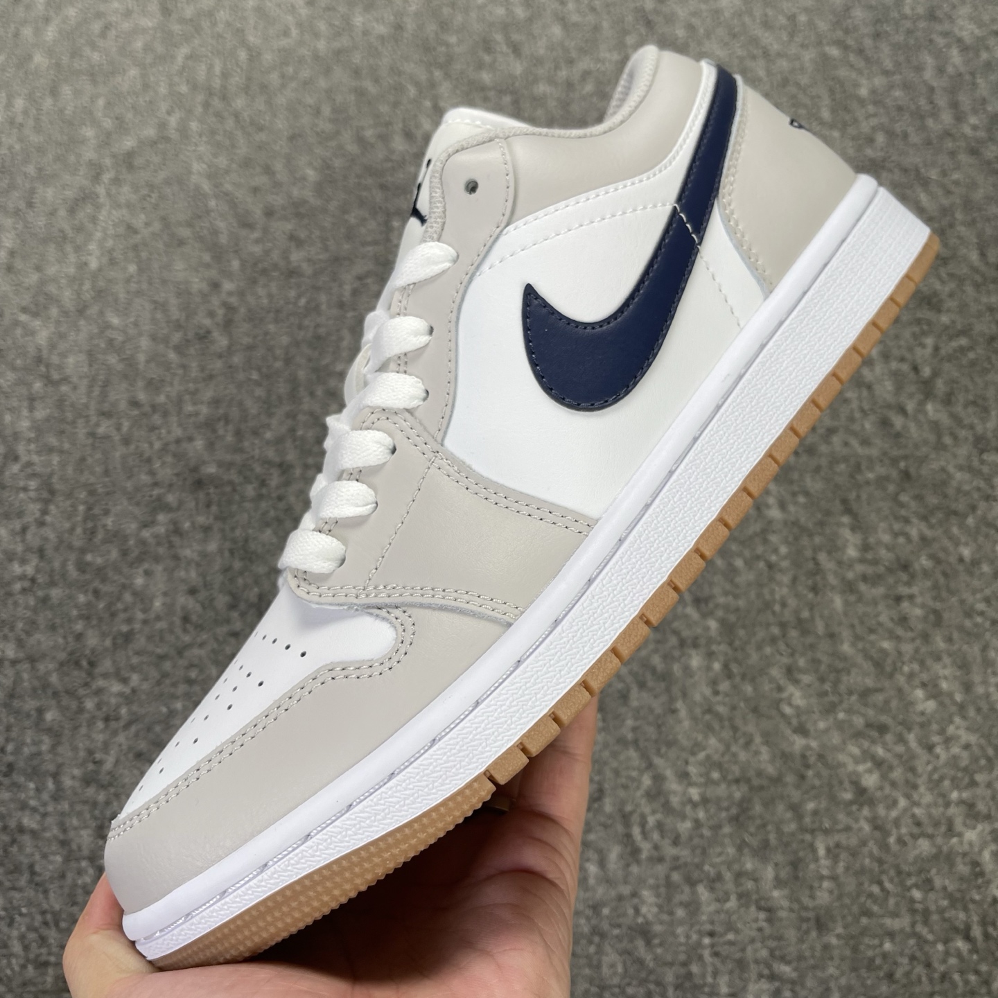  Air Jordan 1 Low 白灰色 货号：-146 市场第一梯队的品质 巅峰顶级过验的品质 打破