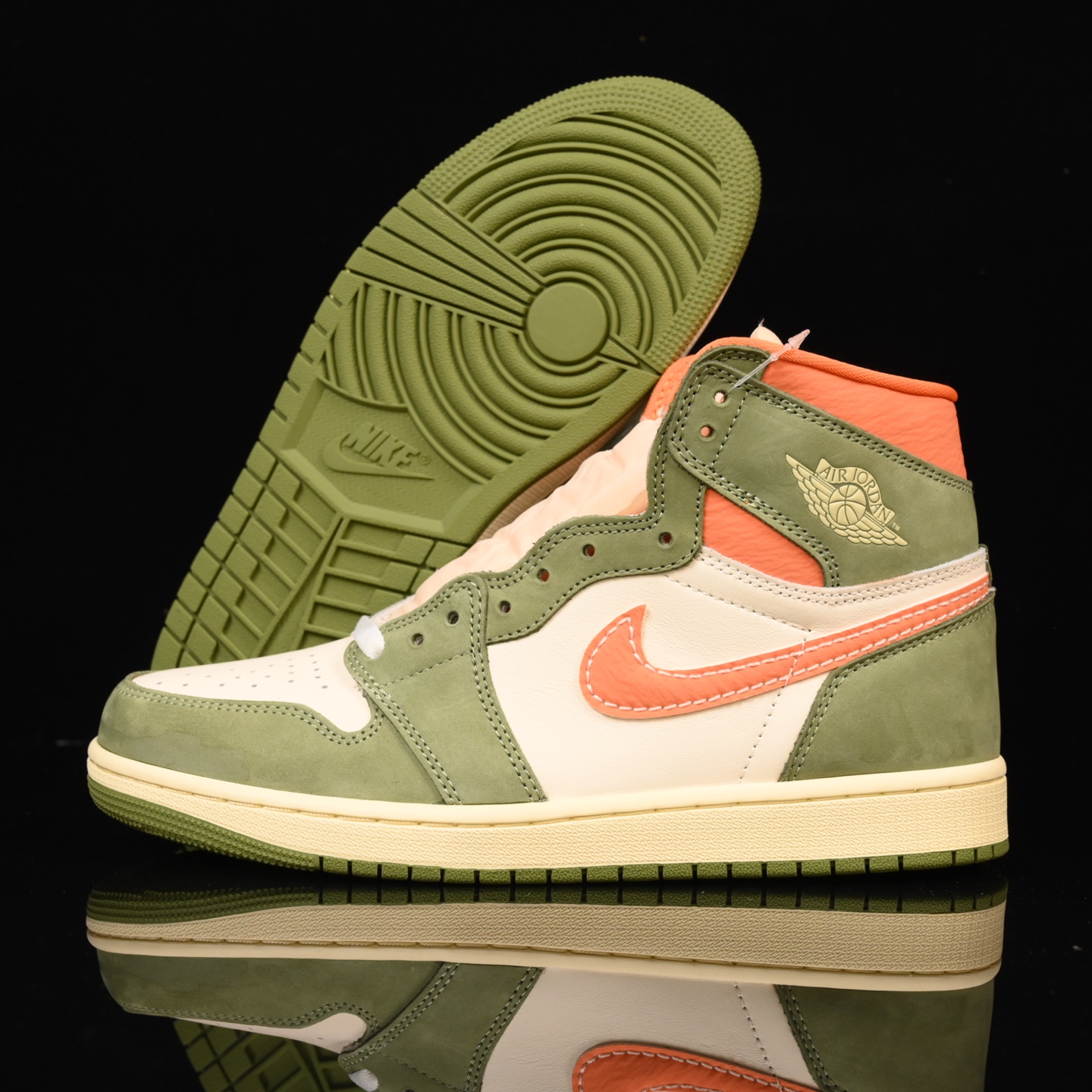 📢版本福利🔻特价 再一次大降价 最后倔强 Air Jordan 1 白橙绿🔻实拍图 很多市场仅有的款式卖
