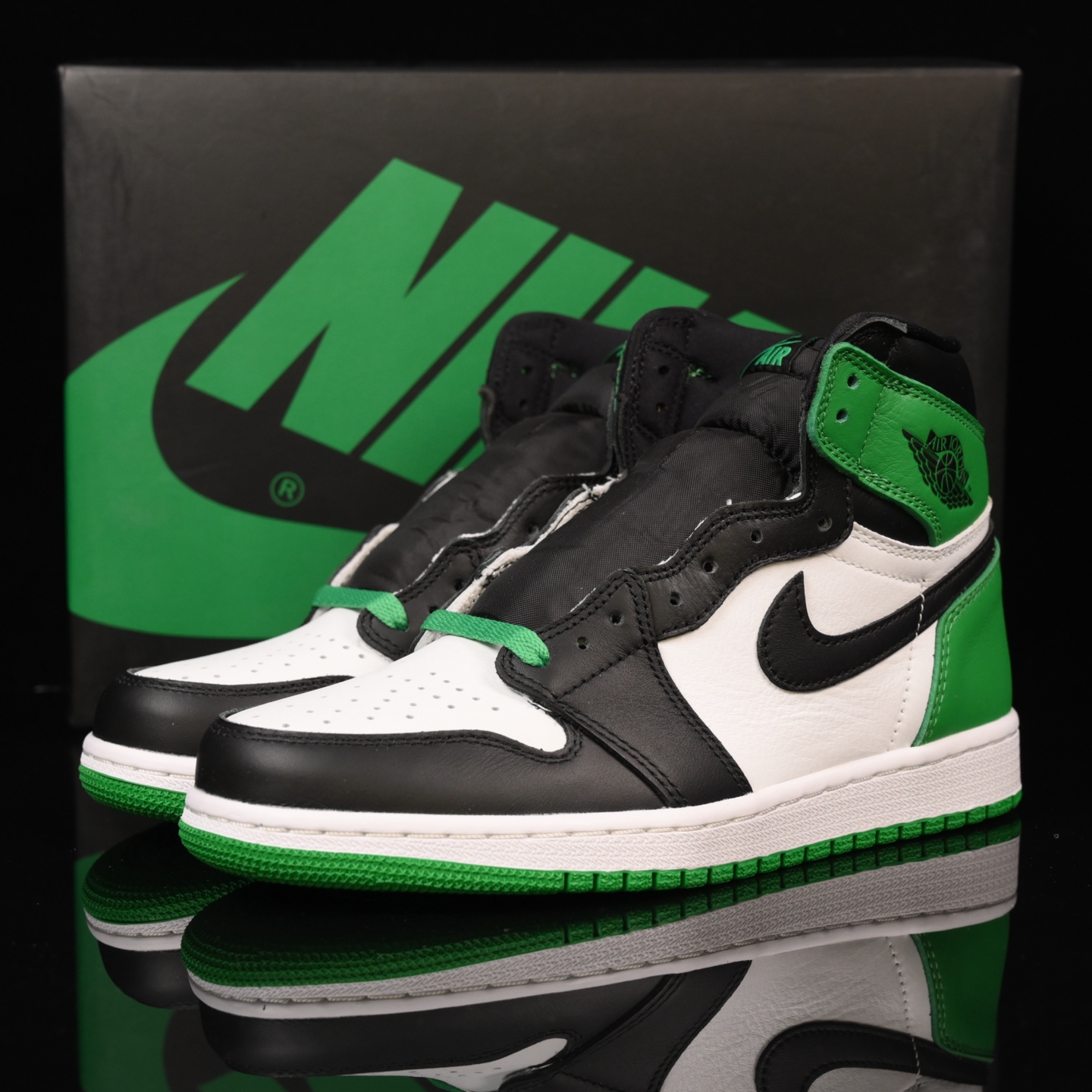 📢版本福利🔻特价 再一次大降价 最后倔强 Air Jordan 1 白黑绿🔻实拍图 很多市场仅有的款式卖