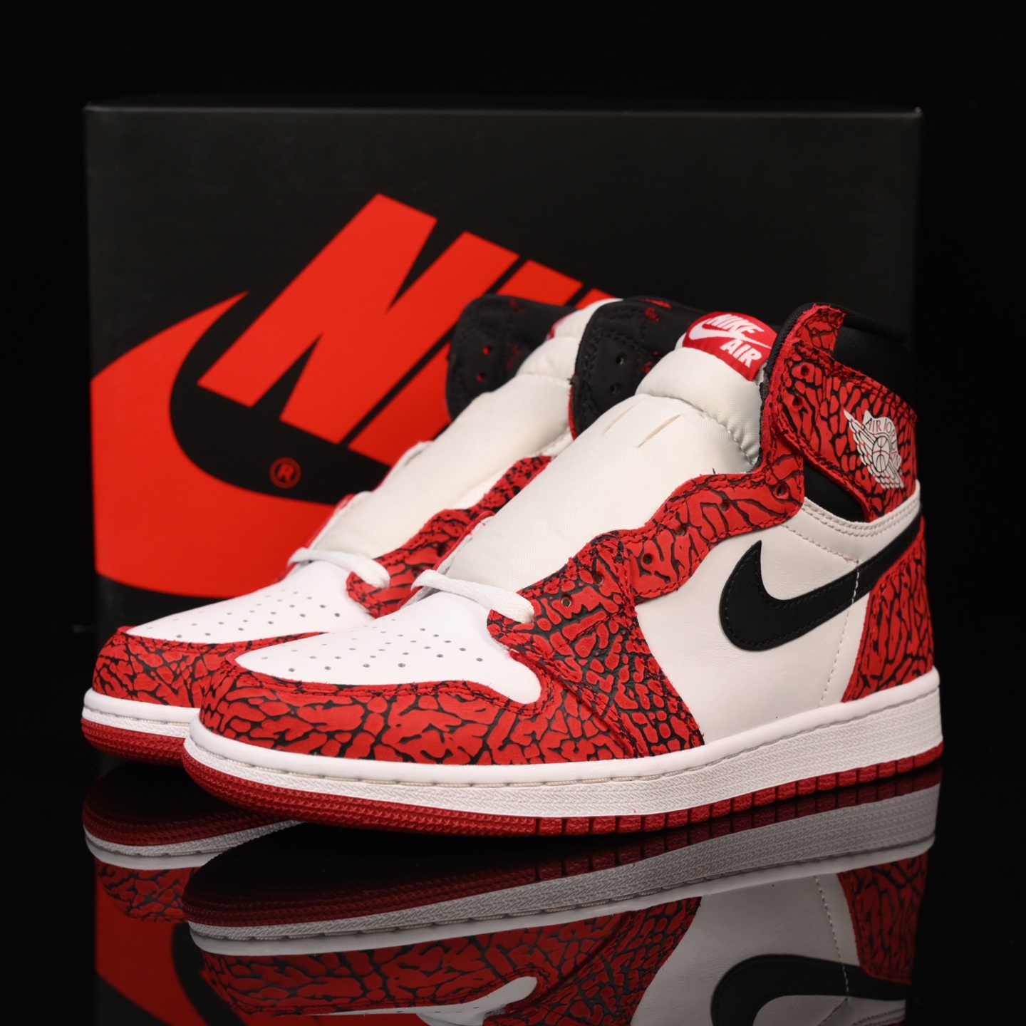📢版本福利🔻特价 再一次大降价 最后倔强 Air Jordan 1 白红树纹🔻实拍图 很多市场仅有的款式