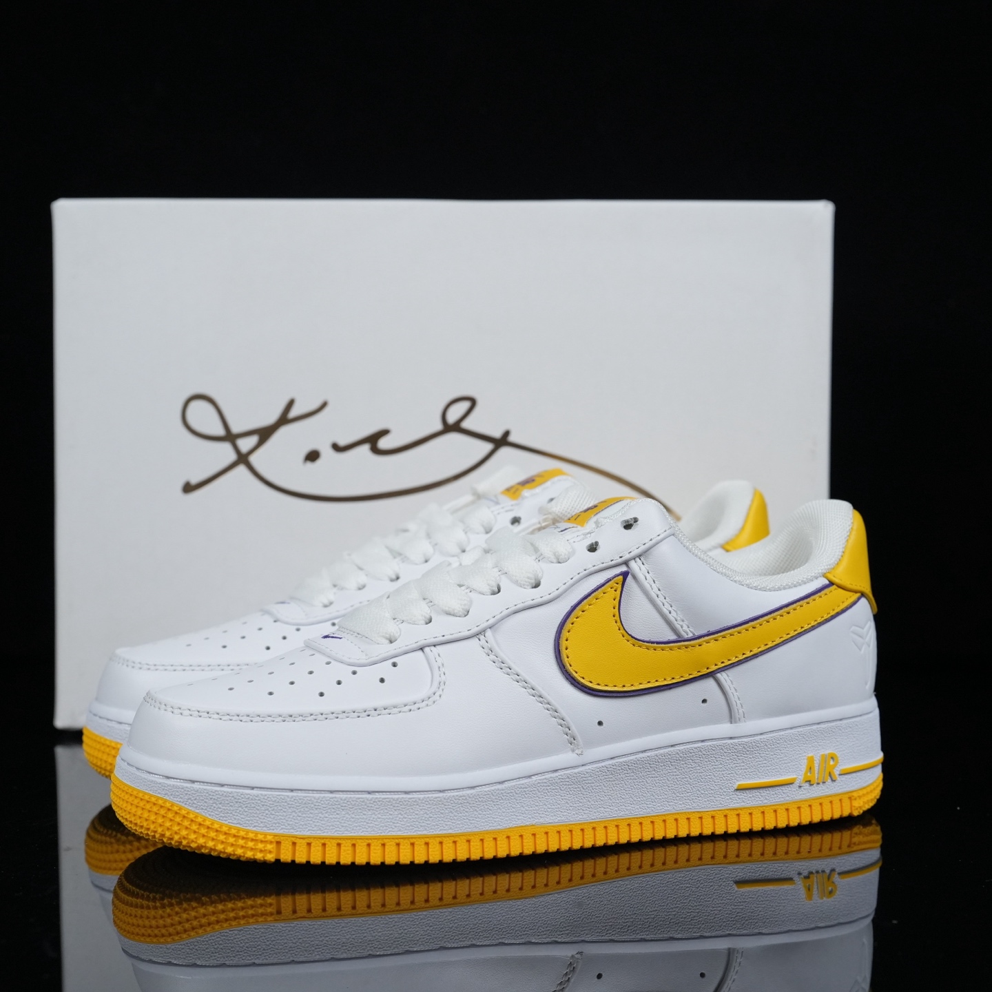福利特价外贸版本 助力双十一🔥福利新增款式科比空军白黄 实拍 全码开仓 36-47.5编码：H1L082