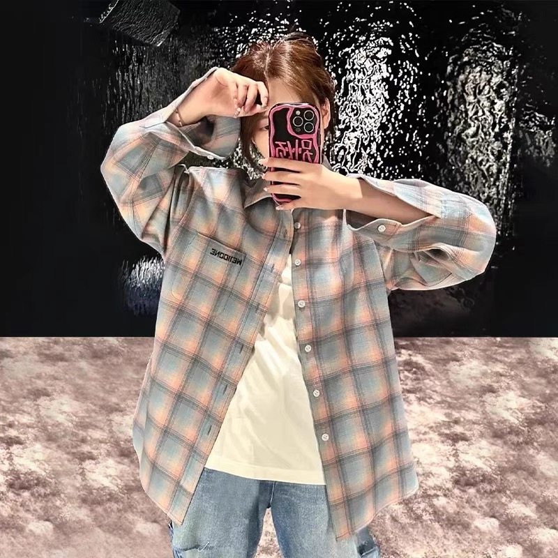 3Y 240# WE11DONE TRACK coloured box long sleeve shirt color: Colour Size: S-L - 图片 1