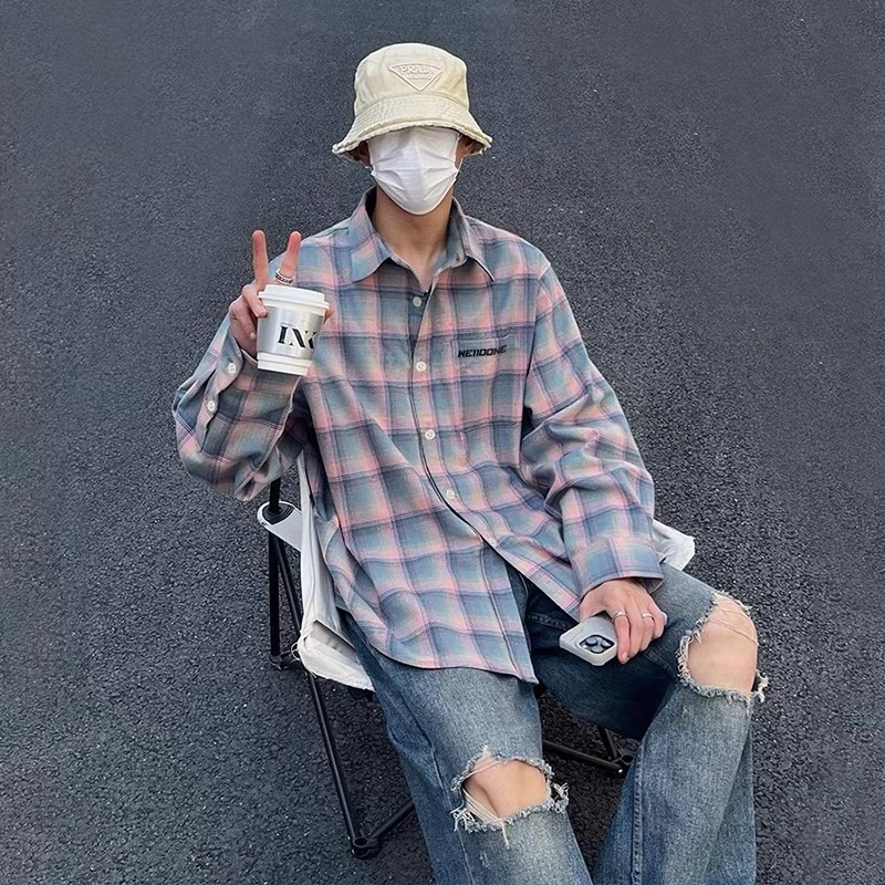 3Y 240# WE11DONE TRACK coloured box long sleeve shirt color: Colour Size: S-L - 图片 2