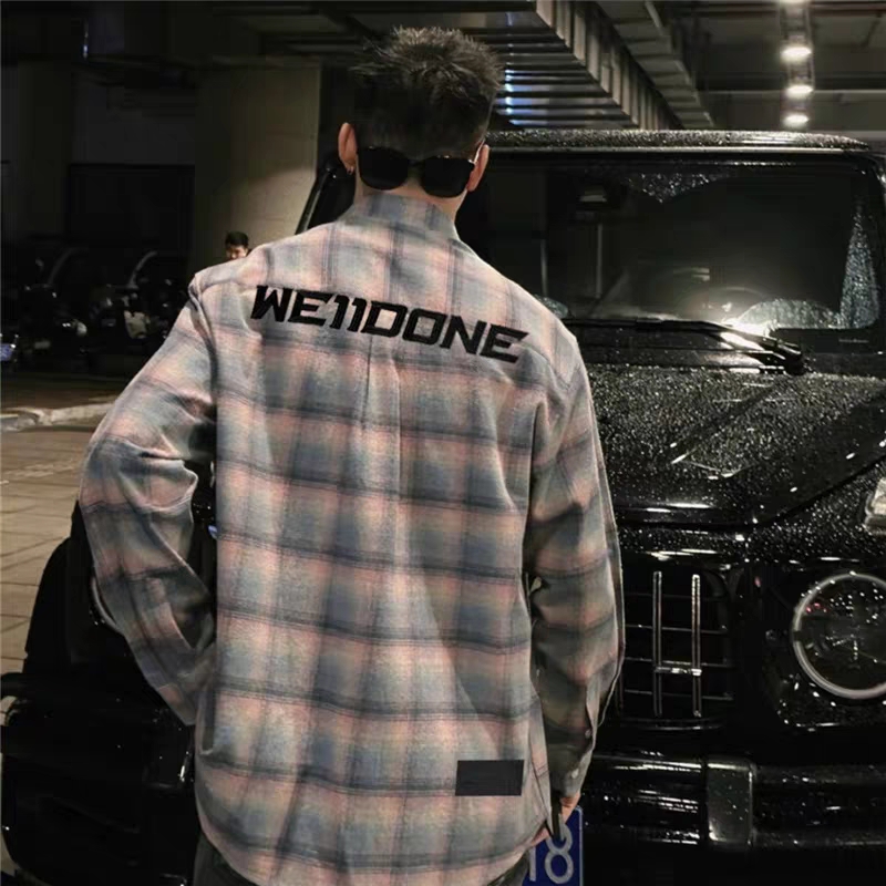 3Y 240# WE11DONE TRACK coloured box long sleeve shirt color: Colour Size: S-L - 图片 4