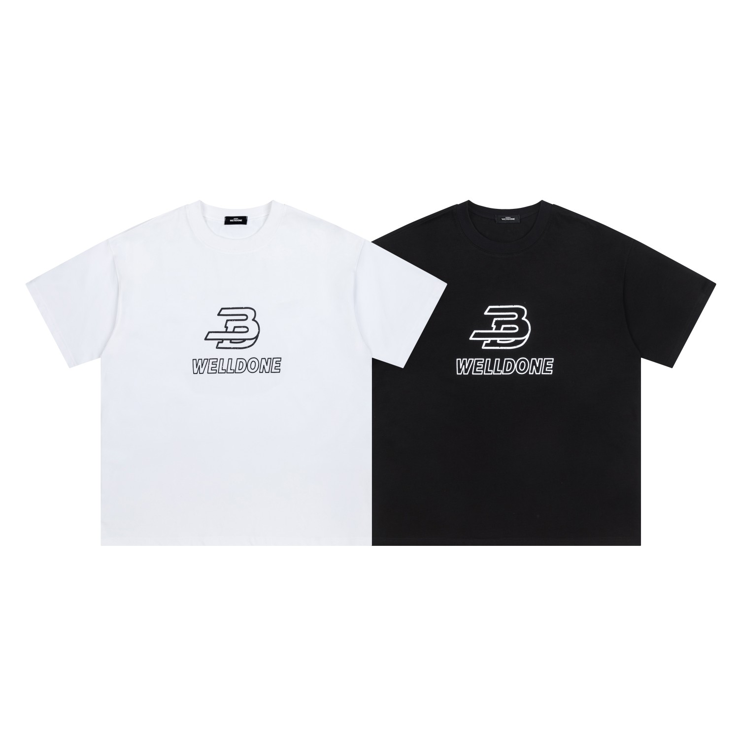 We11done Clothing T-Shirt Black White Short Sleeve