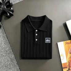 隔天出货 alo 2026夏季男士针织净色翻领肌理感短袖 男士轻奢通勤翻领上衣- 面料工艺:高支冰丝针 隔天出货 alo 2026夏季男士针织净色翻领肌理感短袖 男士轻奢通勤翻领上衣- 面料工艺:高支冰丝针
