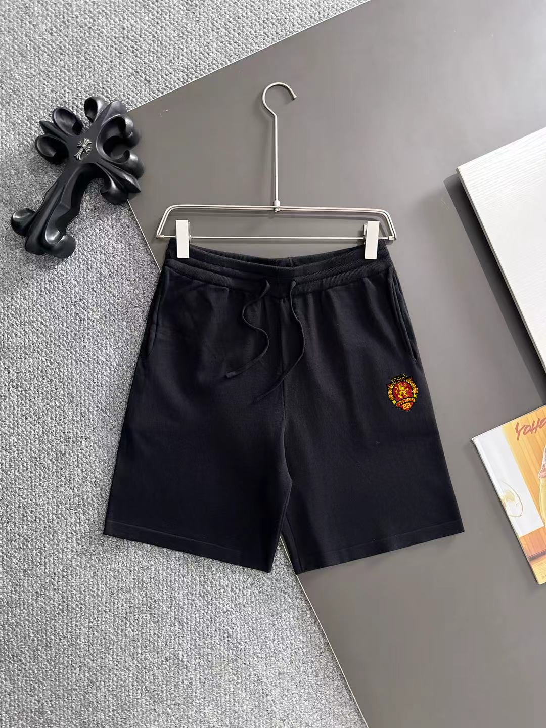 （套装）隔天出货  巴黎世家 2026春夏季男士冰丝薄款针织净色翻领短袖男T恤 修身透气净色休闲打底冰丝