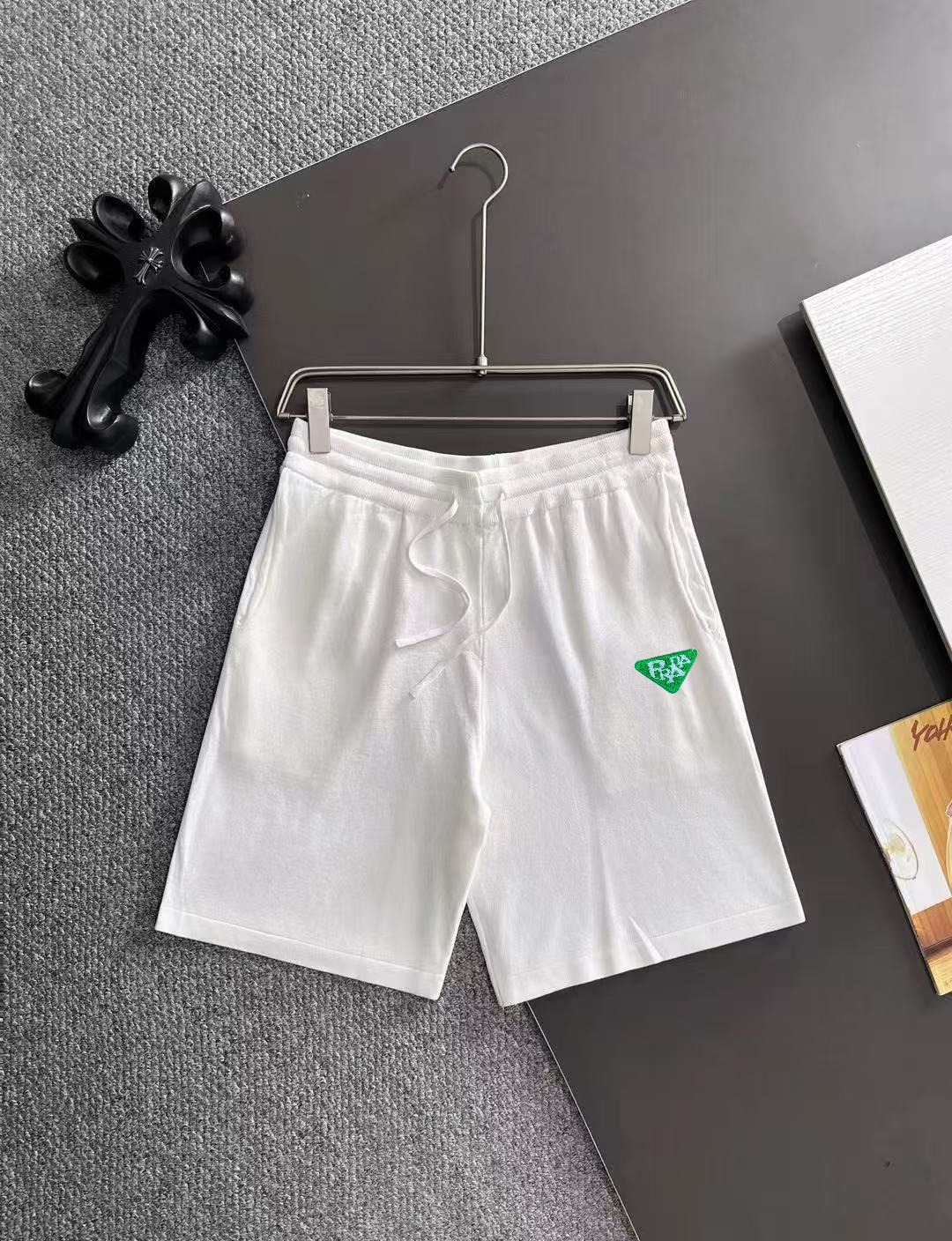 （套装）隔天出货  普拉达 2026春夏季男士冰丝薄款针织净色翻领短袖男T恤 修身透气净色休闲打底冰丝衫