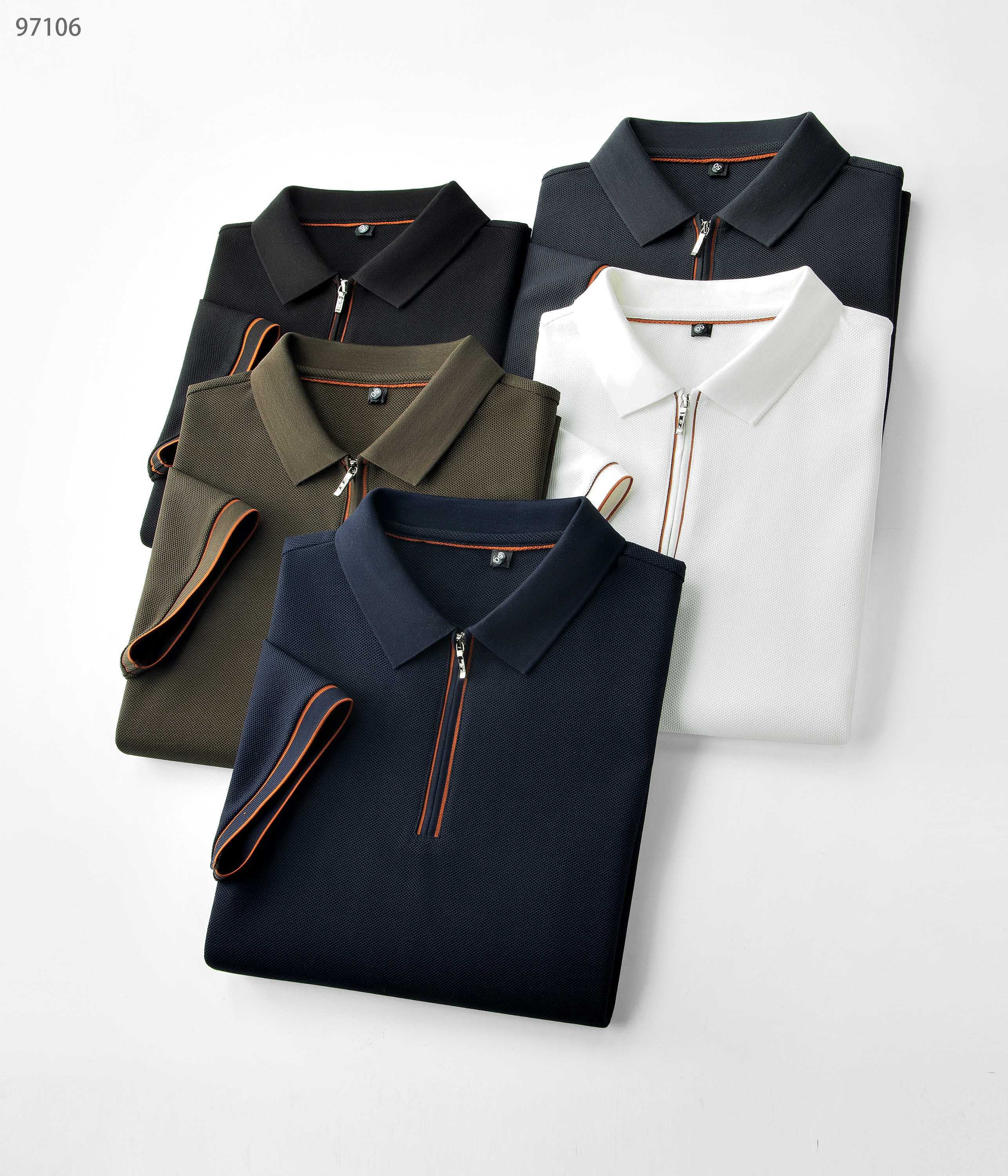 NO:161748,25 spring and summer new product is released, long velvet cotton hexagonal beads series 97106, color piloba, white, black, dark gray, military green, size 48-58 This product is made of Xinjiang (long velvet cotton) preferred material precision hexagonal beads weave fabric. The product has various characteristics of long velvet cotton, and is the natural fiber with the longest sunshine in nature. It effectively regulates the wet temperature balance on the skin surface and is comfortable to wear. The bead weave makes the tool more breathable and heat-expressing in summer. Moreover, this fabric is very textured and has a high-end taste.  Lapel business model, with fashionable classic zipper closure and high-density flat collar, making the reverse collar not easy to deform after wearing for a long time. It can be worn alone in summer and inside in spring, showing the elite style of the business world. The exquisite three-dimensional concave and convex logo and inner collar ring design with an exquisite front chest is more luxurious and atmospheric and casual. It is essential items for attending various formal occasions, business event banquets, and business office spaces.,,alexander wang1986090925春夏新品发布,长绒棉六角珠地系列97106,颜色藏兰,白色,黑色,深灰,军绿,尺码48-58 本品采用新疆（长绒棉）优选材质精密六角珠地织法而成面料,产品具有长绒棉各种特点,是自然界日照阳光时间最长的天然纤维,有效的调节皮肤表面的湿温度平衡,穿着舒适,珠地织法使具在夏季更透气排热,而且此面料非常有质感,实足外贸味道上档次. 翻领商务款,加入时尚精典拉链门襟,高密扁机领,使其反领久穿不易变形,商务休闲,既可夏季单穿又可春季内搭,尽显商界精英风范,前胸精致至极的立体凹凸logo与内领圈设计更奢华大气,更休闲,出席各种正式场合、商务活动宴请、商务办公场所必备单品.,,alexander wang,Men's clothing