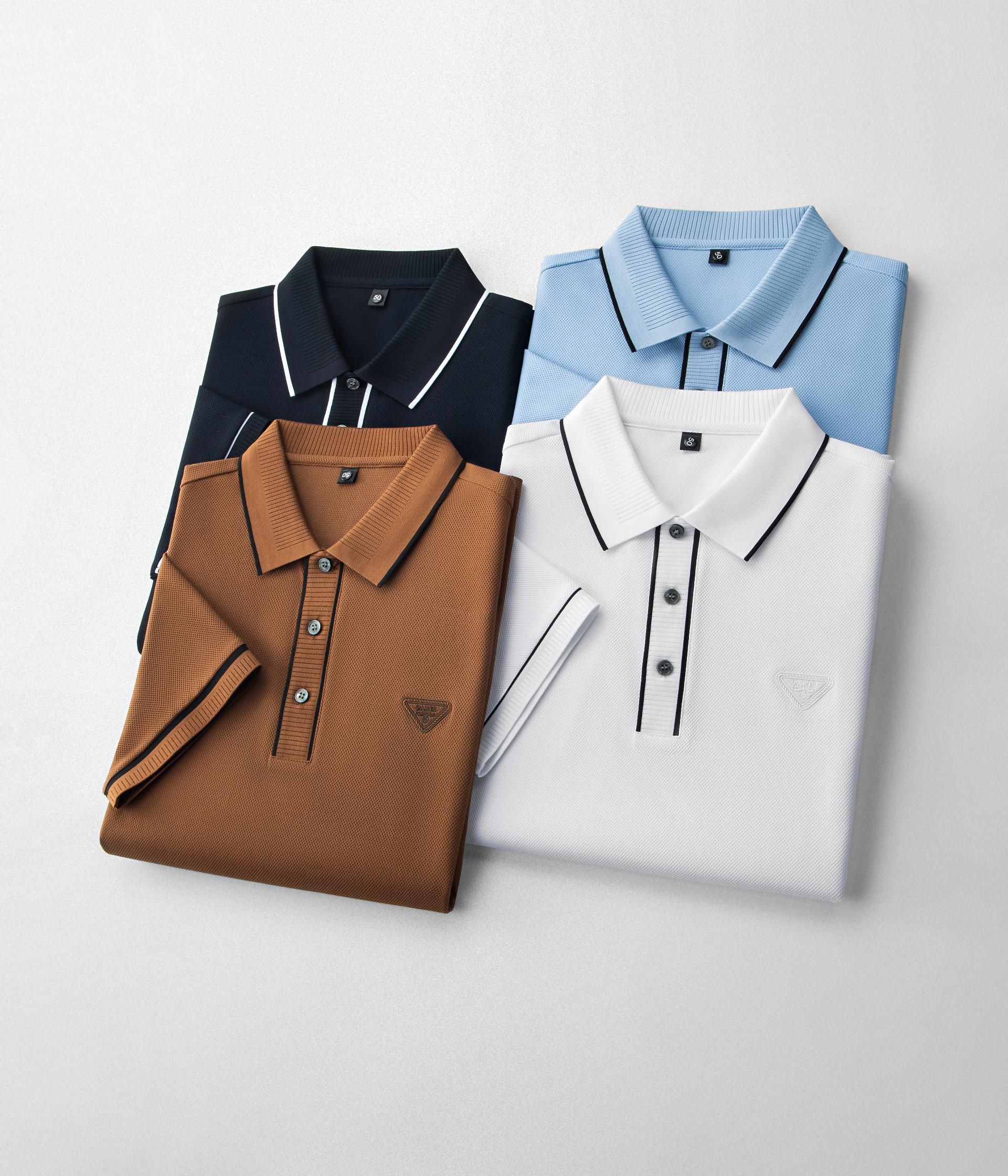 NO:161753,New products in spring and summer 25 are released, Dragon Scale Pattern Pearl Ground Series 97212, light blue, white, brown, Tibetan orchid, size 48-58 This product uses a precision blended bead ground weaving method of double-quality (mulberry silk) and Xinjiang (long velvet cotton) and has various characteristics of mulberry silk and long velvet cotton. Mulberry silk is a natural fiber that combines light, soft and thin in nature. Long velvet cotton is the natural fiber with the longest sunshine in nature. The two effectively adjust the wet temperature balance on the skin surface and are comfortable to wear. The pearl weaving method makes the tool more breathable and heat-expressing in summer. Moreover, this fabric is very textured and has a high-end taste in foreign trade.  Lapel business model, with a fashionable classic three-pin flat collar, making the reverse collar not easy to deform after wearing for a long time. It can be worn alone in summer and inside in spring, showing the elite style of the business world. The exquisite three-dimensional concave and convex logo with cuffs and placket colored edge design is more luxurious and atmospheric and casual. It is essential for attending various formal occasions, business event banquets, and business office spaces.,,alexander wang1986090925春夏新品发布,龙鳞纹珠地系列97212,颜色浅兰,白色,咖色,藏兰,尺码48-58 本品采用（桑蚕丝）与新疆（长绒棉）双优材质精密混纺珠地织法而成面具有桑蚕丝和长绒棉各种特点,桑蚕丝是自然界集合轻,柔,细为一体的天然纤维,长绒棉是自然界日照阳光时间最长的天然纤维,两者有效的调节皮肤表面的湿温度平衡,穿着舒适,珠地织法使具在夏季更透气排热,而且此面料非常有质感,实足外贸味道上档次. 翻领商务款,加入时尚精典三粒扣扁机领,使其反领久穿不易变形,商务休闲,既可夏季单穿又可春季内搭,尽显商界精英风范,前胸精致至极的立体凹凸logo与袖口、门襟色织彩边设计更奢华大气,更休闲,出席各种正式场合、商务活动宴请、商务办公场所必备单品.,,alexander wang,Men's clothing