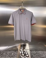 Hermes Clothing Polo T-Shirt Sewing Men Cotton Short Sleeve