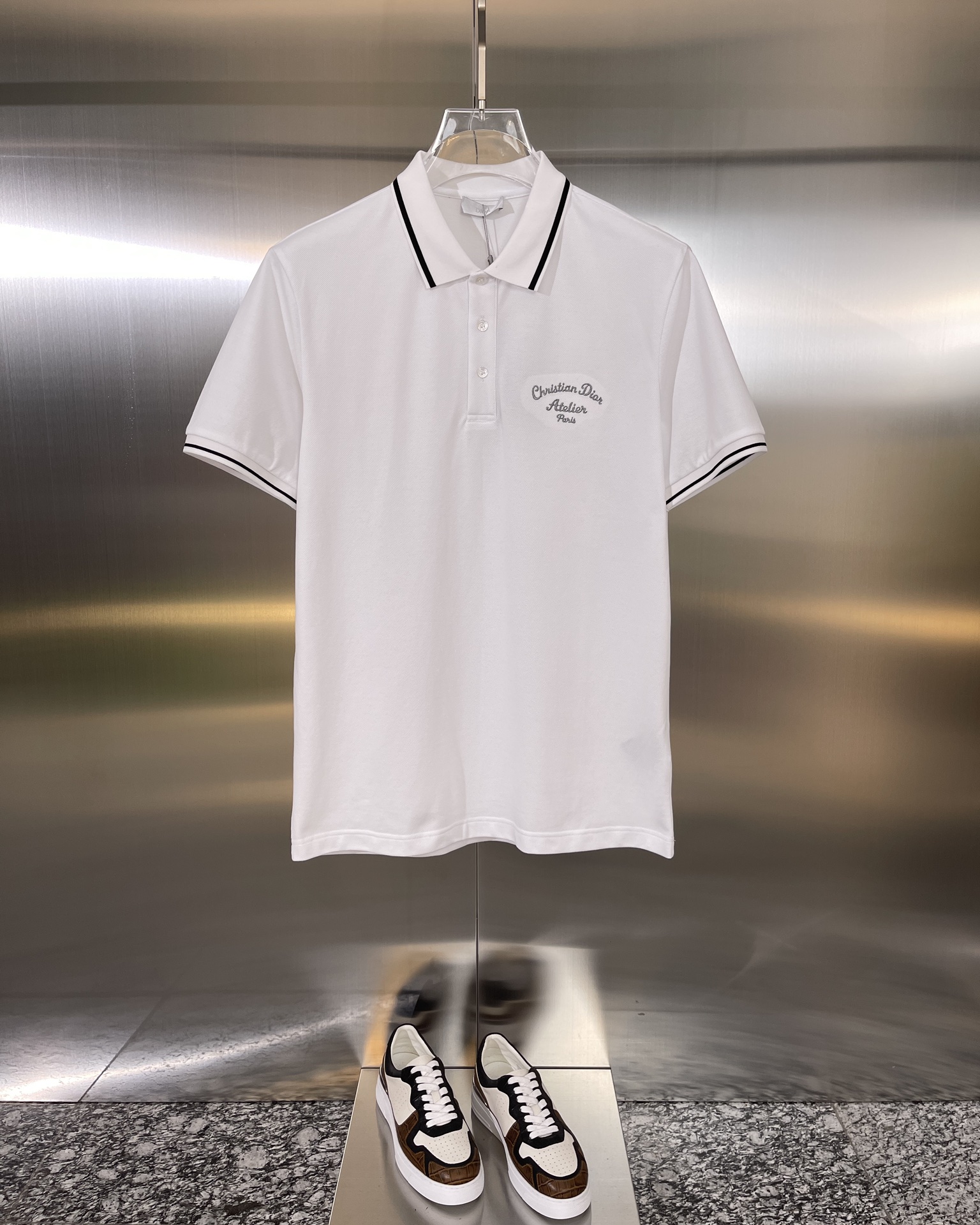 Dior Clothing Polo T-Shirt Men Cotton Fashion Short Sleeve